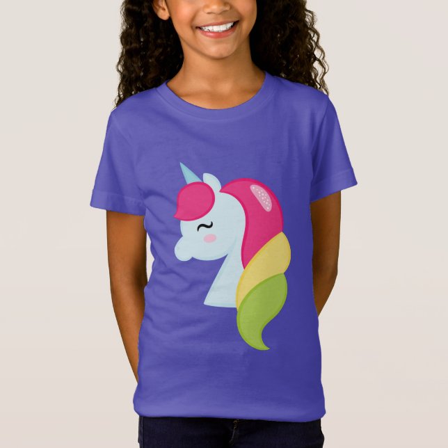 T-Shirt Licorne d'arc-en-ciel (Devant)