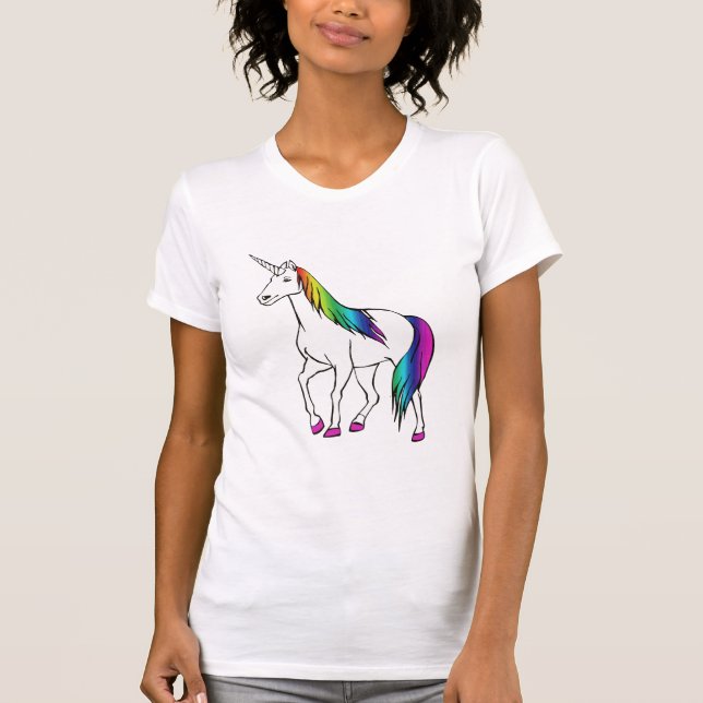 T-SHIRT LICORNE D'ARC-EN-CIEL (Devant)