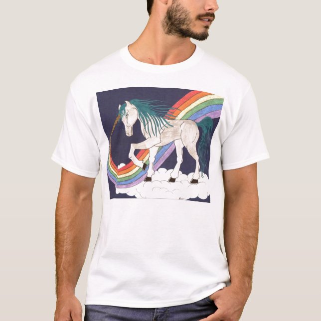 T-shirt Licorne d'arc-en-ciel (Devant)