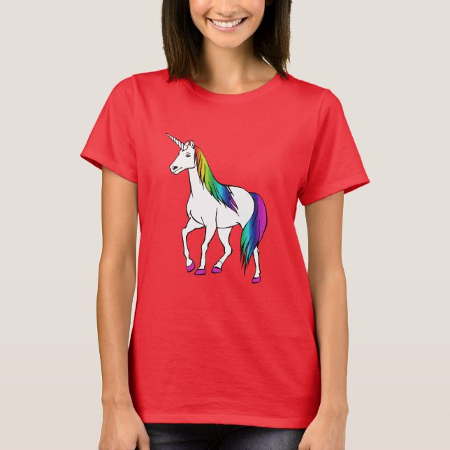 T-SHIRT LICORNE D'ARC-EN-CIEL (Devant)