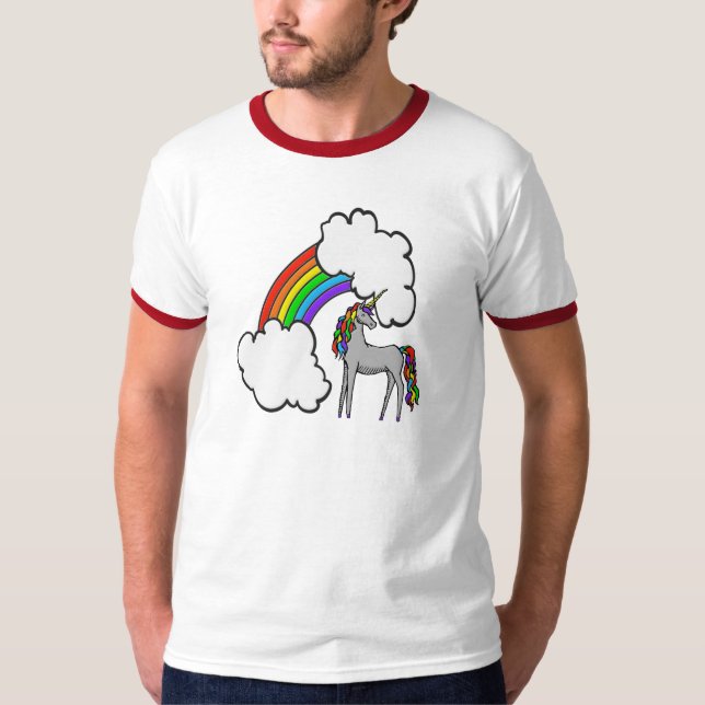 T-shirt Licorne d'arc-en-ciel (Devant)