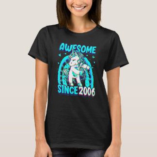 T-shirt Licorne de 16 ans faisant du flossing pour fille d