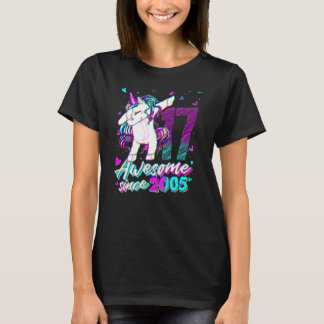 T-shirt Licorne de 17 ans qui fait le dab pour son 17ème a