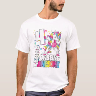 T-shirt Licorne de 4 ans 4 ans d'être génial 4e A