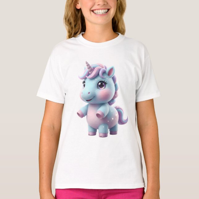 T-shirt Licorne de Barbe à Papa (Devant)