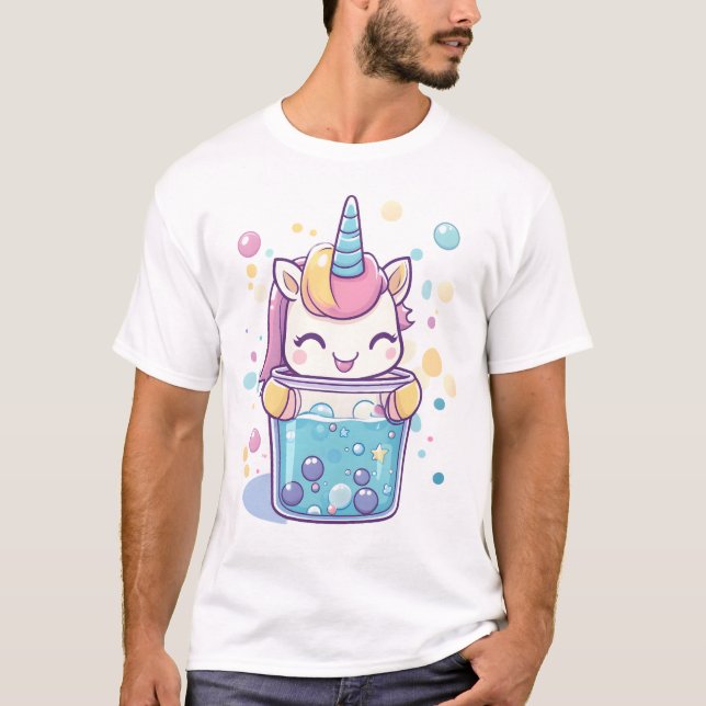 T-shirt Licorne de Bubble Tea (1) (Devant)