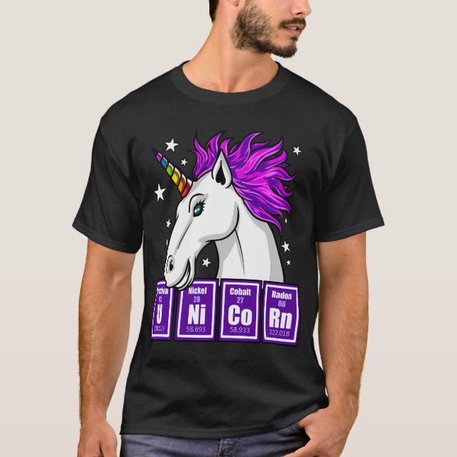 T-shirt Licorne de chimie (Devant)