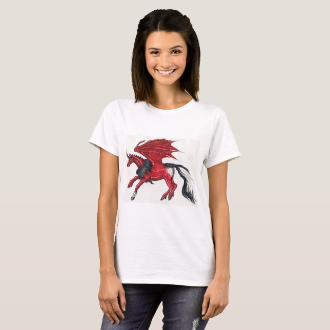 T-shirt Licorne de dragon (Devant entier)