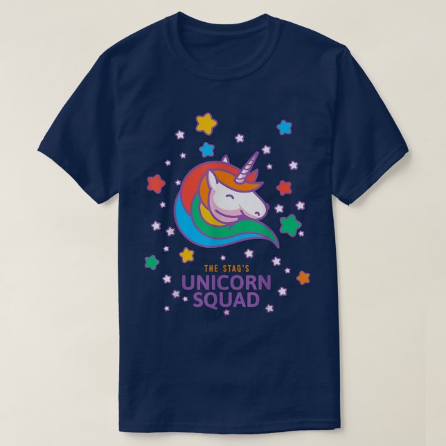 T-shirt Licorne de fête d'enterrement de vie de garçon hom (Design devant)