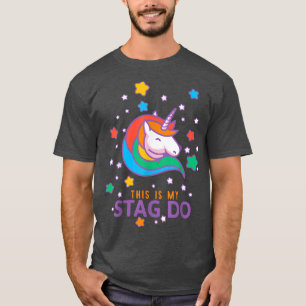 T-shirt Licorne de fête d'enterrement de vie de garçon pou