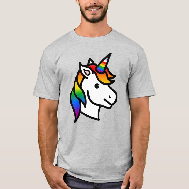 T-shirt Licorne de la fierté de progrès mignonne (Devant)