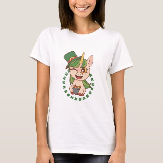 T-shirt Licorne de la Saint-Patrick (Devant)