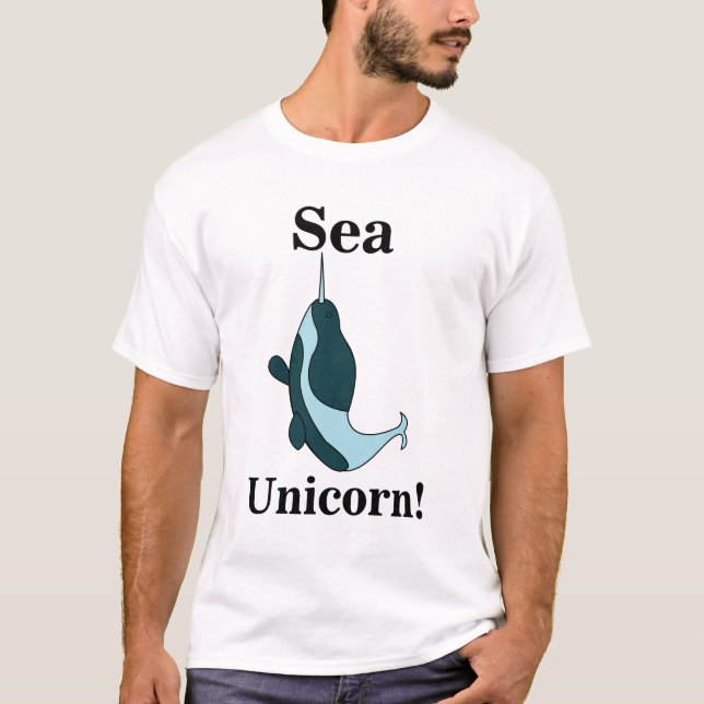T-shirt Licorne de mer narval drôle (Devant)