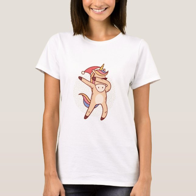 T-shirt licorne de Noël (Devant)
