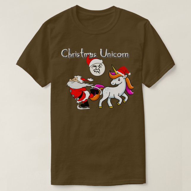 T-shirt licorne de noël 6 (Design devant)