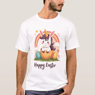 T-shirt Licorne de Pâques Vintage Happy Rainbow Egg Enfant