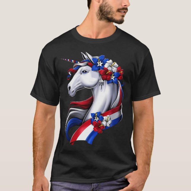 T-shirt Licorne de Porto Rico (Devant)