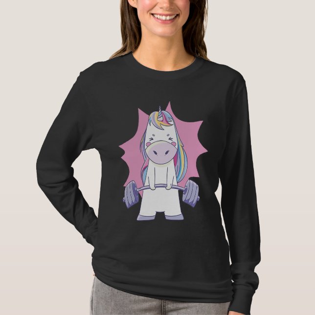 T-shirt Licorne de salle de sport (Devant)