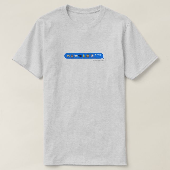 T-shirt licorne de singe de chien d'emojis (Design devant)