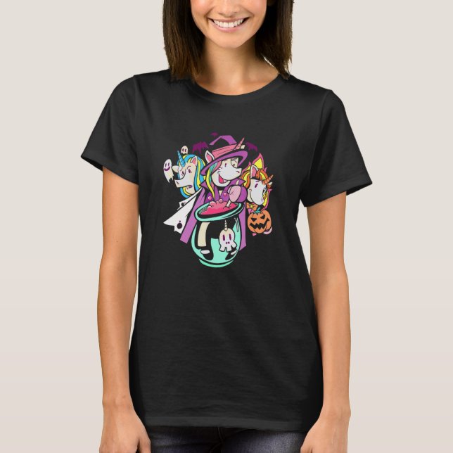 T-shirt Licorne d'Halloween (Devant)