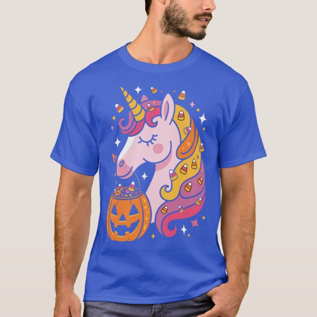 T-shirt Licorne d'Halloween Mignonne drôle (Devant)
