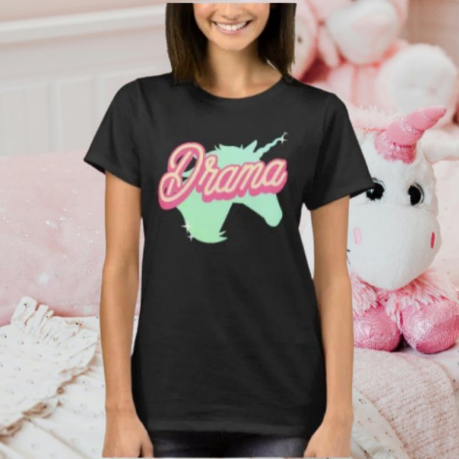 T-shirt Licorne Dramatique Rose (Créateur téléchargé)