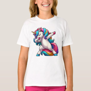 T-shirt Licorne Drôle qui Dab – Licorne Colorée Mignonne