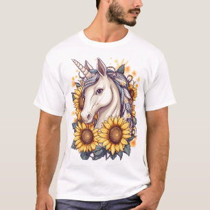 T-shirt Licorne du champ de tournesols (1)