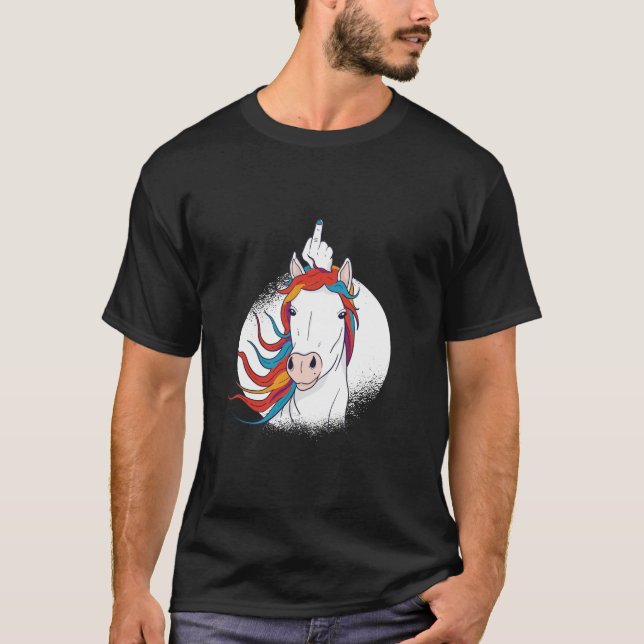 T-shirt Licorne du majeur (Devant)