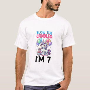 T-shirt Licorne Enfants 7ème Anniversaire Garçon 7