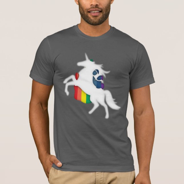T-shirt Licorne et arc-en-ciel (Devant)