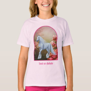 T-shirt Licorne et roses fantaisie cheval art