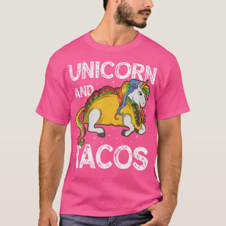 T-shirt Licorne et tacos Arc-en-ciel Taco Squad Fête