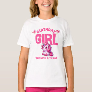 T-shirt Licorne Fille qui Fête son Anniversaire –