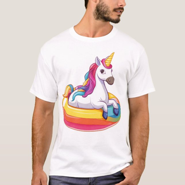 T-shirt Licorne flottante d'été (1) (Devant)