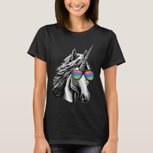 T-shirt Licorne fraîche avec des lunettes de soleil