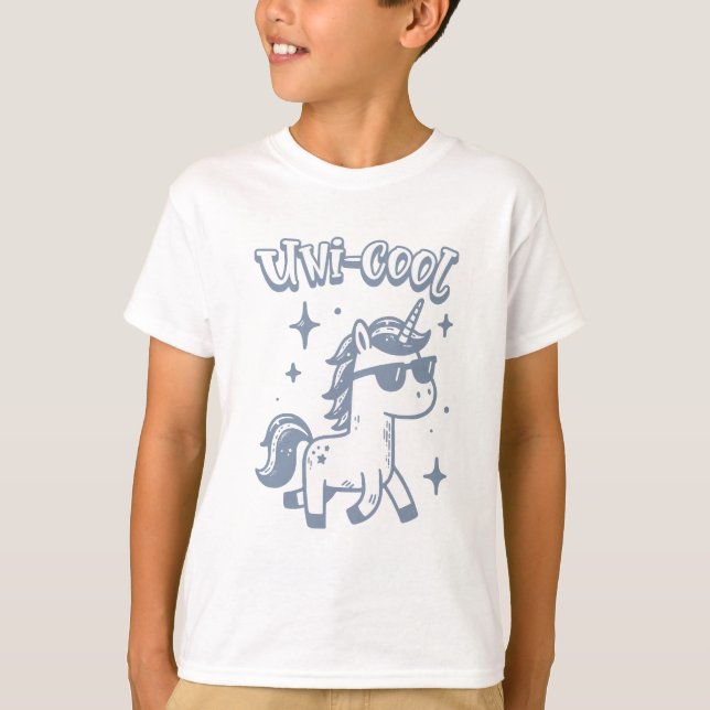 T-shirt Licorne Fun Art Cool (Devant)