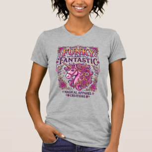 T-shirt Licorne Funky et Fantastique Design Zazzle Élégant