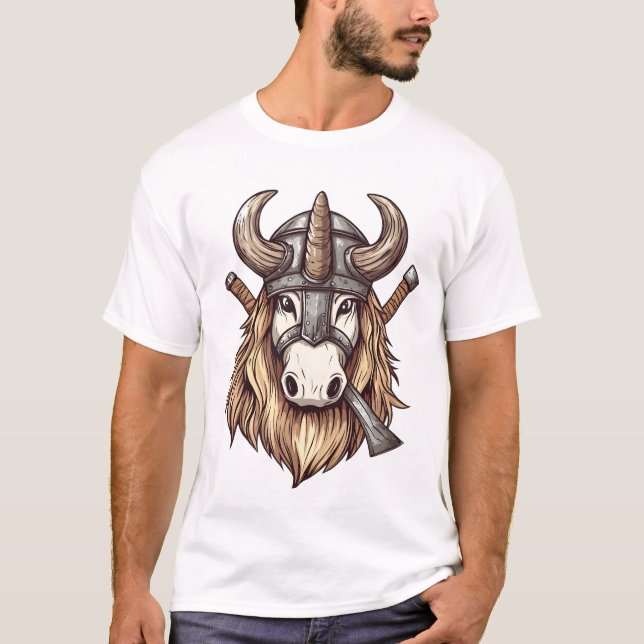 T-shirt Licorne Guerrier Viking (1) (Devant)