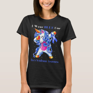 T-shirt Licorne Je Porte Bleu Pour Sensibilisation Au Synd