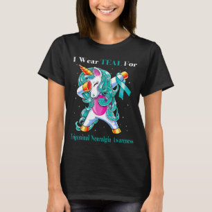 T-shirt Licorne Je Porte Du Sarcelle Pour La Neuralgie Du