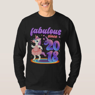 T-shirt Licorne jolie en robe rose Fabulouse depuis 2018 F