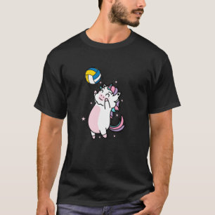 T-shirt Licorne Jouant Au Volley-Ball Créature De Fable Sp