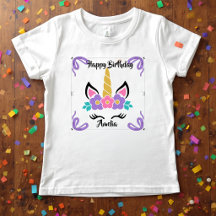 T-Shirt Licorne Joyeux Anniversaire Personnalisé p