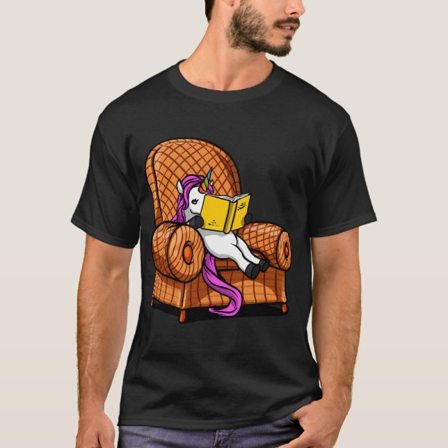 T-shirt Licorne lisant des livres (Devant)