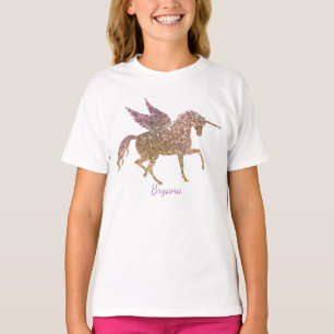 T-shirt Licorne Magique Étoilée Personnalisée Volant Paill