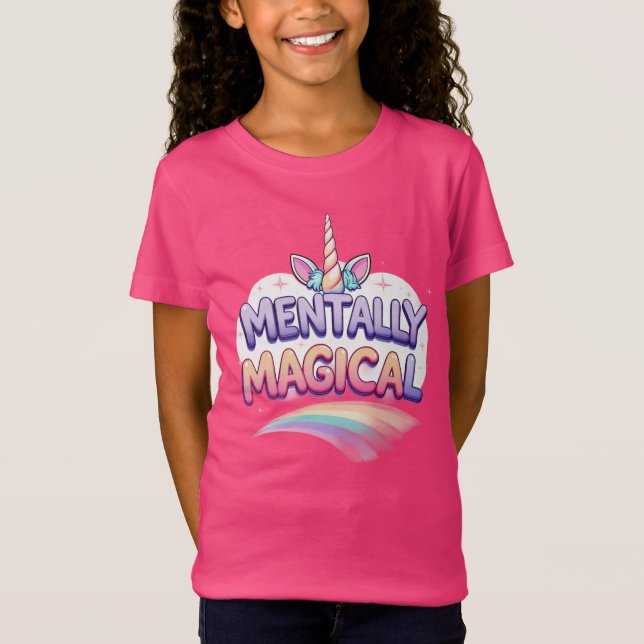 T-shirt Licorne "Mentalement Magique" (Devant)