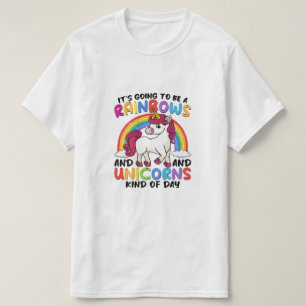 T-shirt licorne mignonne arc-en-ciel drôle