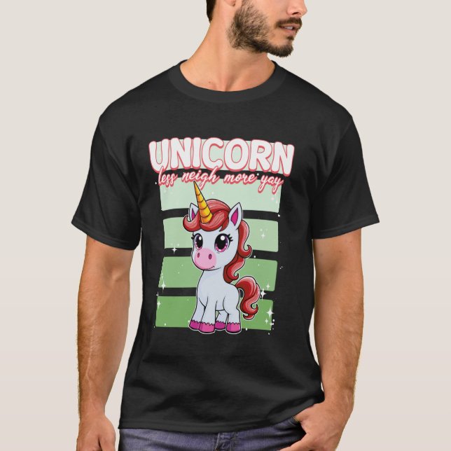 T-shirt Licorne Moins Hennir Plus Yay Licorne  1 (Devant)