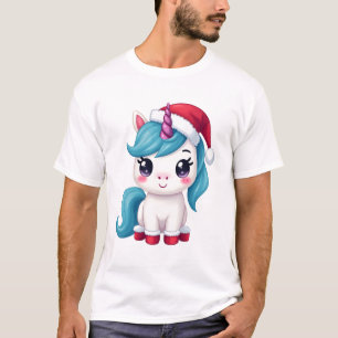 T-shirt Licorne Noël_Père Noël Licorne Débardeur (3